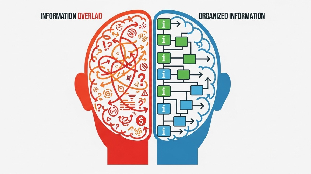 Порівняння хаотичного потоку інформації та структурованих блоків у мозку