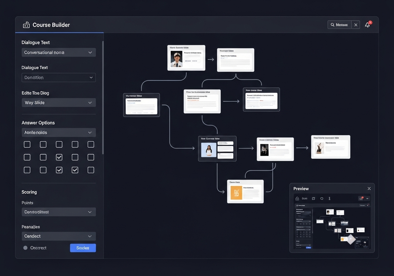 Конструктор Quickskills з розгалуженим деревом слайдів