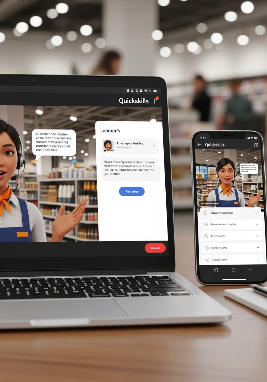 Приклад проходження сценарію Quickskills на ноутбуці та смартфоні